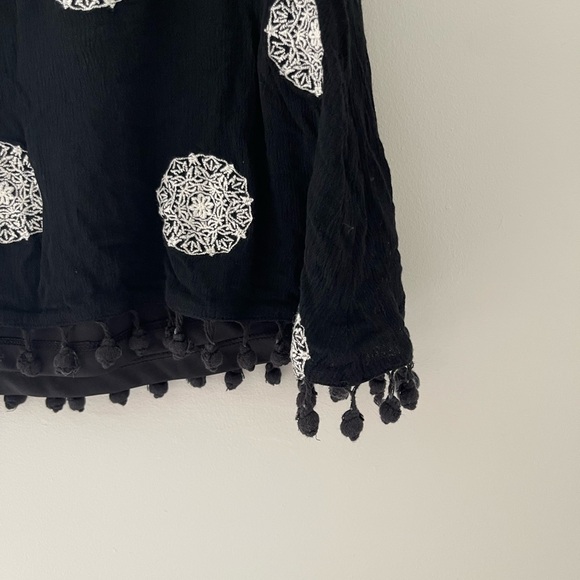 Altar'd State Black Tank Top with White Pattern - Picture 4 of 9